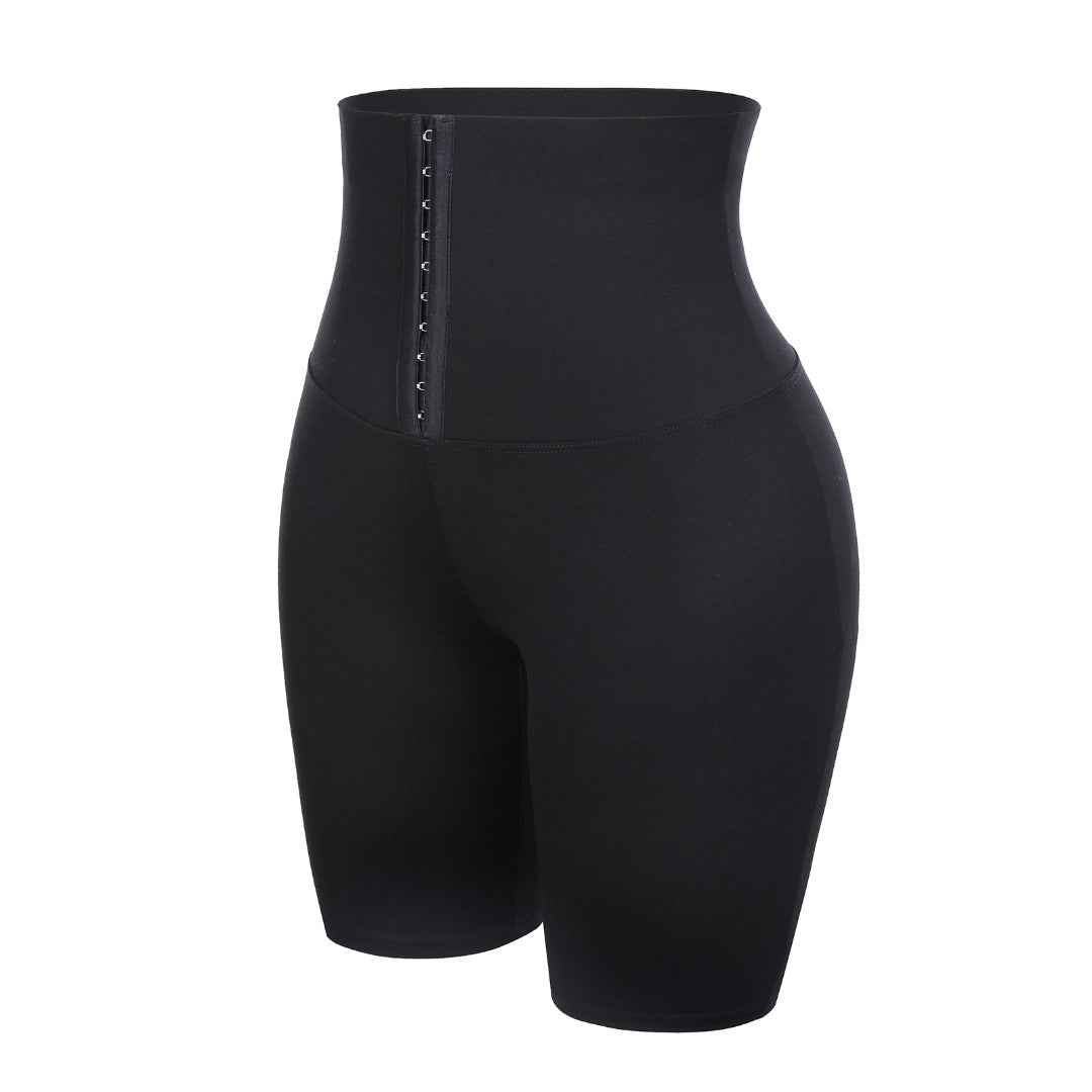 Extra Strong Compression Biker Shorts, Standard Waisted Tummy Control Black–  TLC Sport